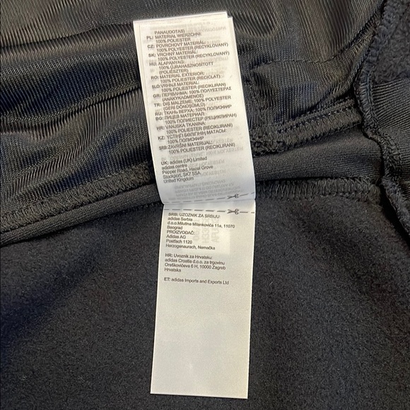 NWT Men’s Adidas Tiro Dark Black Jacket with Bold Gold Highlights, Sz. Large - Picture 12 of 16